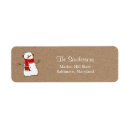 Search for red scarf return address labels Cute
