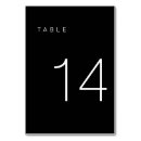 Search for 14 table cards Black and white