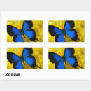 Search for butterfly flag stickers Blue and yellow