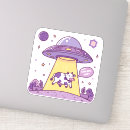 Search for purple alien stickers Ufo