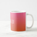 Search for orange and pink mugs Cool