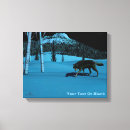 Search for wolf canvas prints Night