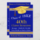 Search for blue class reunion invitations Gold