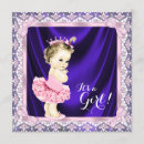 Search for purple tutu baby shower invitations Princess