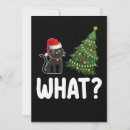 Search for funny cat christmas invitations Xmas
