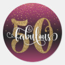 Search for hot pink gold stickers 50th birthday