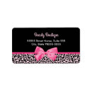 Search for pink leopard return address labels Cute