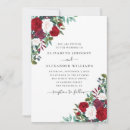 Search for red flower wedding invitations White
