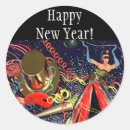 Search for vintage new years eve stickers Celebration
