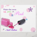Search for nail salon flyers Pink