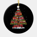 Search for fire truck christmas tree decorations Santa