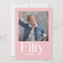 Search for pink 50th birthday invitations Minimal