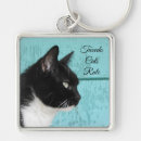 Search for black and white tuxedo cat key rings Kitty