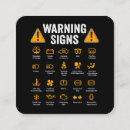 Search for warning business cards Funny