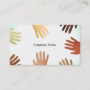 Search for diversity business cards Hands