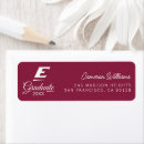 Search for university return address labels Maroon and white