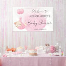 Search for girl baby shower banners Pink watercolor