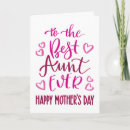 Search for aunt mothers day cards Typography
