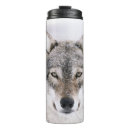 Search for wolves travel mugs animal