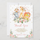 Search for girls safari thank you cards For her