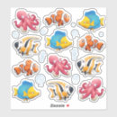 Search for large fish stickers For kids