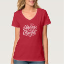 Search for v neck christmas tshirts Red
