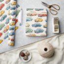 Search for vintage car wrapping paper Colourful