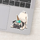 Search for dog in cone stickers Fantasy