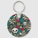 Search for tropical flowers key rings Floral pattern