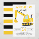 Search for backhoe birthday invitations Boys