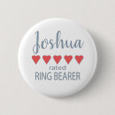 Search for ring bearer badges Rehearsal dinner
