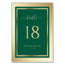 Search for emerald table cards Emerald green and gold