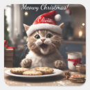 Search for santa cat stickers Kitten