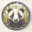 Search for badger coasters Black and white
