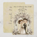 Search for bride and groom cartoon wedding invitations Floral