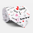 Search for love design ties Hearts pattern