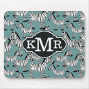 Search for monogram zebra pattern mouse mats Initials