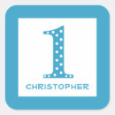 Search for small blue polka dots stickers 1st birthday
