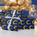 Search for crescent moons wrapping paper Blue