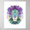 Search for geometric lion art Design