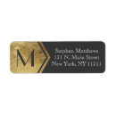 Search for faux gold foil return address labels Contemporary