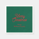 Search for green christmas party napkins Script