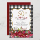 Search for red and black 50th birthday invitations Modern