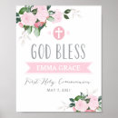 Search for first communion signs posters Pink