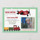 Search for railroad birthday invitations Choo choo