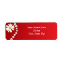Search for red daisy return address labels Floral