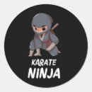 Search for ninja boy stickers Black belt