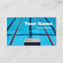 Search for swimmer business cards Water