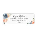 Search for peach and blue return address labels Floral