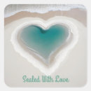 Search for heart in sand stickers Wave